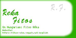 reka fitos business card
